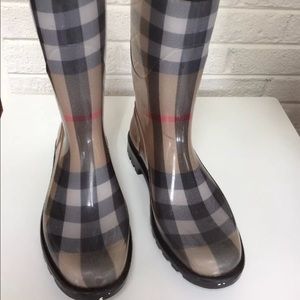 Burberry rain boots